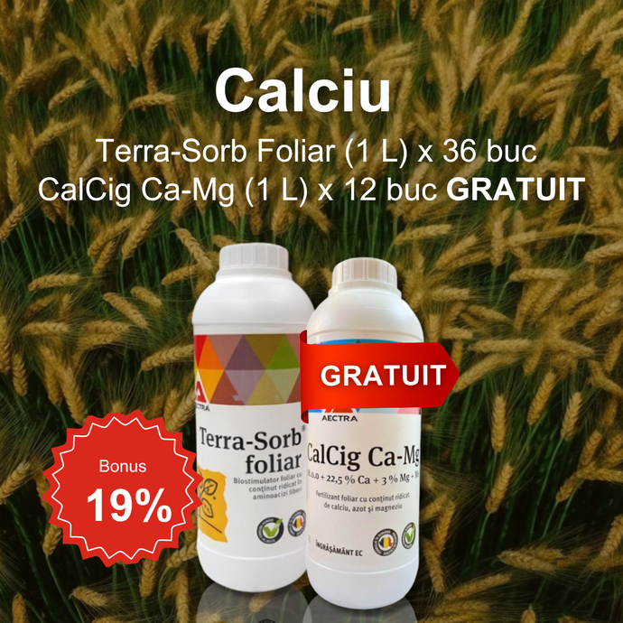 Pachet Terra-Sorb Foliar (1 L) + CalCig Ca-Mg (1 L) GRATUIT (19% BONUS în plus fata de discountul de shop de 35%)