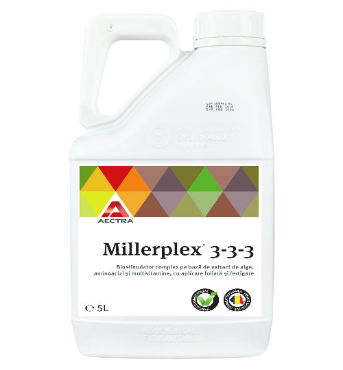 Millerplex 3-3-3 biostimulator pe baza de extract de alge, aminoacizi si multivitamine